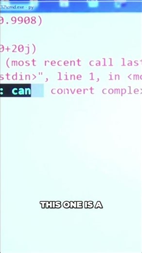 Complex Numbers: Python Type Error Explained! #shorts