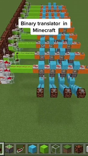 Binary to decimal translator in Minecraft #minecraft #minecraftbuilding #redstone #mc