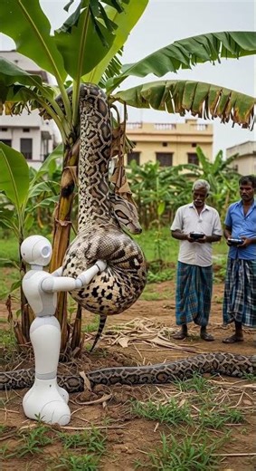 Humanoid Robot Saves Little Pig Swallowed by Python