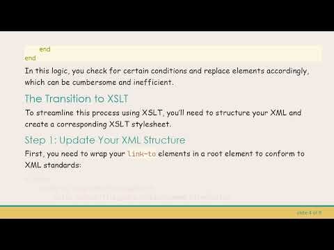 Transforming XML Logic into XSLT