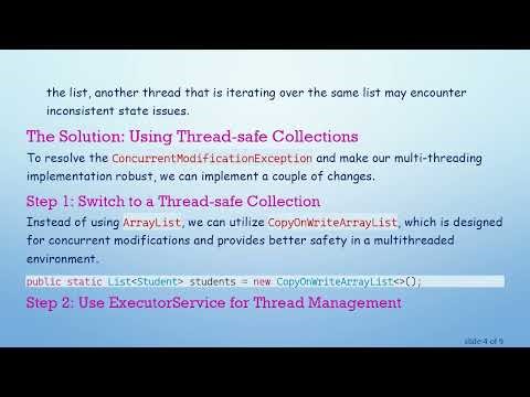 Resolving ConcurrentModificationException in Java Multithreading with Safe Data Structures