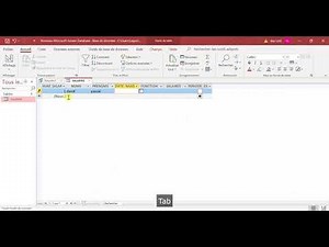 Créer une base de données avec SQL sur ACCESS