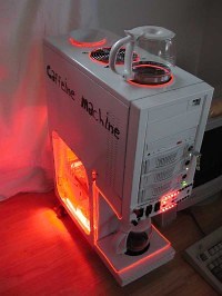 Coffee-making PC casemod