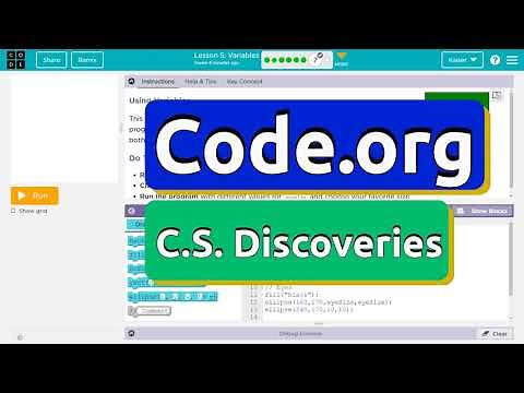 Code.org Lesson 5.7 Variables | Tutorial with Answers | Unit 3 C.S. Discoveries