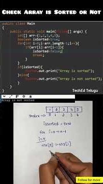 Check If an Array Is Sorted or Not in Java | DSA Interview Question 🔥 #dsa #java #coding