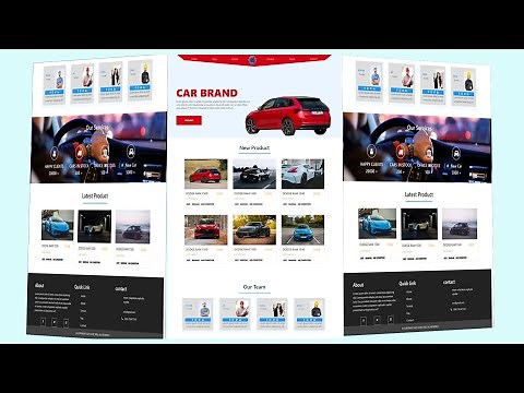 How To Make A Car Store Website Design Using HTML / CSS / JAVASCRIPT - Step BY Step