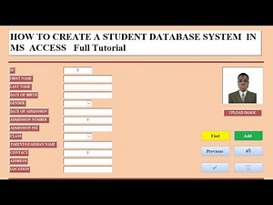 HOW TO CREATE A STUDENT DATABASE SYSTEM IN MICROSOFT ACCESS FULL TUTORIALS