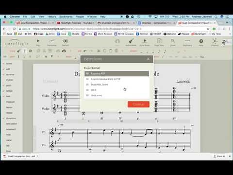 Noteflight - Downloading as PDF