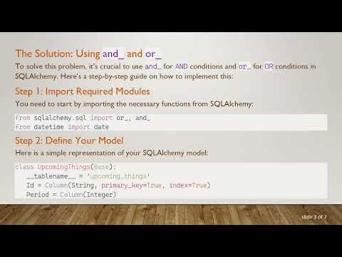 Mastering SQLAlchemy ORM: Nesting AND and OR Statements with Ease