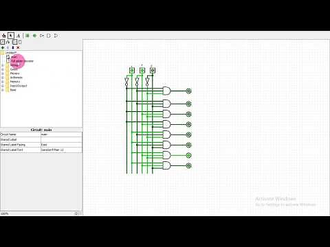 Logisim | Full-adder implementation using decoder