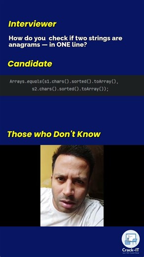 How do you check if two strings are anagrams — in ONE line? #ytshorts #shorts #ytshortsindia