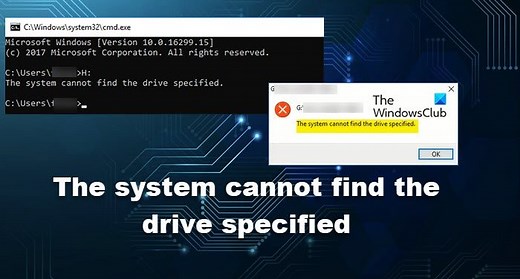 The system cannot find the drive specified [Fixed]
