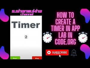 How To Create a Timer in App Lab in code.org