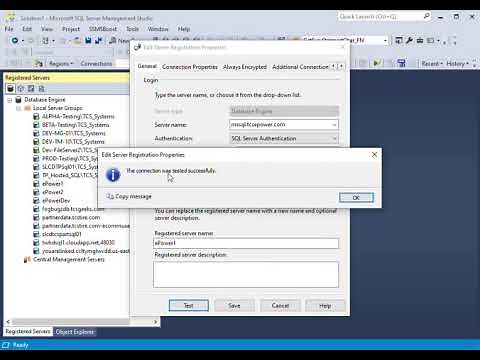 SSMS Using Registered Servers