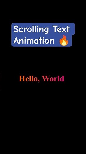 Scrolling Text Animation in CSS | HTML & CSS Tutorial ⚡#shorts