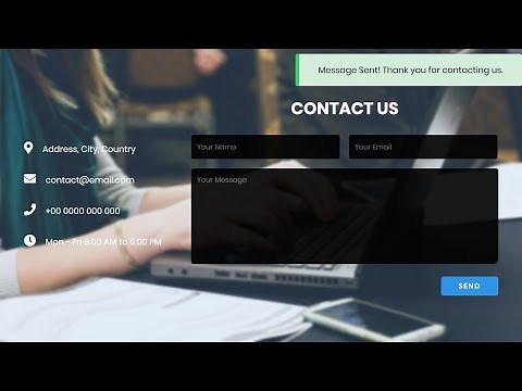 Responsive Contact Page UI Design - Using CSS & HTML