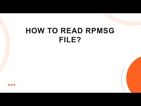 How to Read RPMSG File?