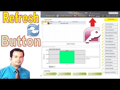refresh button in access database