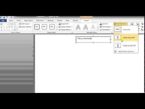 How to write text vertically in Microsoft Word