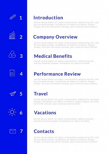 Index Page Design Example