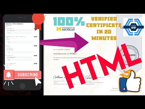 Introduction to HTML5 || Week 1 Quiz Answers || COURSERA