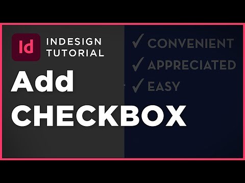 How to Add a Checkbox in InDesign (1.5min)