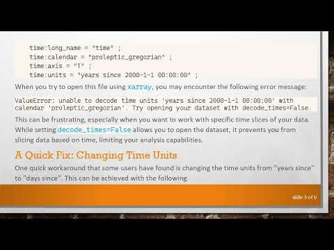 Solving xarray Errors with "Years Since" Time Units in NetCDF Files