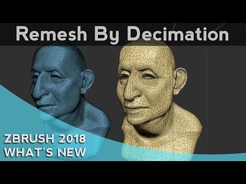 036 ZBrush 2018 Remesh By Decimation