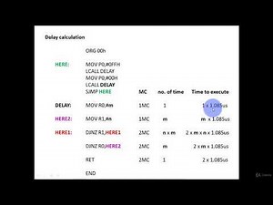 8051 Microcontroller: How to generate exact delay using assembly language