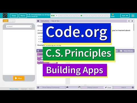 Introduction to Arrays Lesson 13.3 Tutorial with Answers Code.org CS Principles
