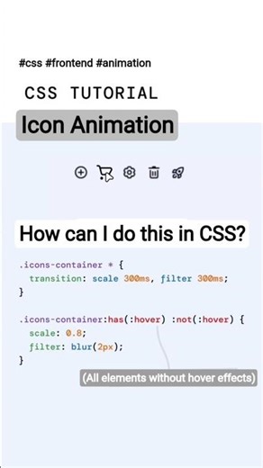 ✴️ Icon Animation #css #html #javascript #webdevelopment #coding #animation #tips #how #frontend #xd