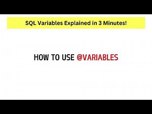SQL VARIABLES | HOW TO USE VARIABLES IN SQL | SQL TUTORIAL #sql #datascience #programming