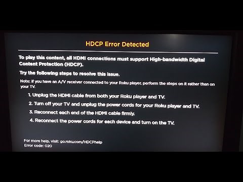 4 Ways To Fix Roku Error Code 020 | HDCP Error Detected