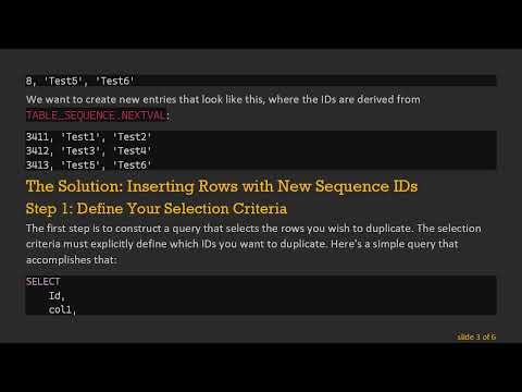 How to Insert Rows from Select with New Sequence IDs in Oracle