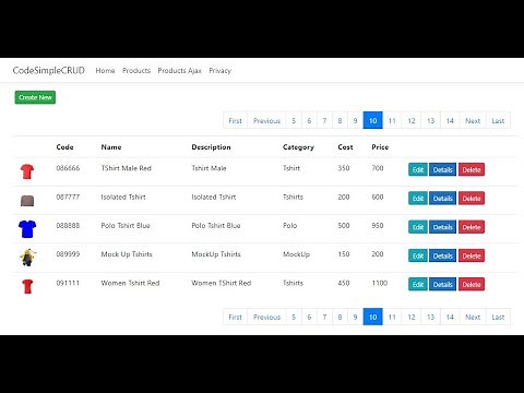 asp.net core MVC crud Pagination