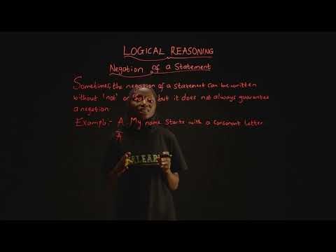 SS1 | Logical Reasoning | Meaning of Negation of a statement | Week 9