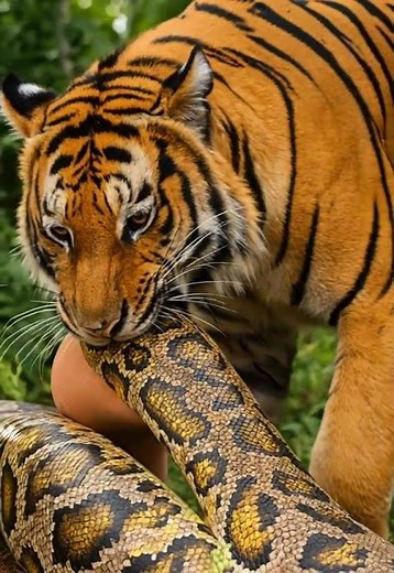 Tiger vs Python: Clash in the Jungle