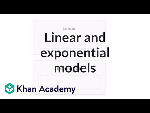 Understanding linear and exponential models | Functions and their graphs | Algebra II | Khan Academy