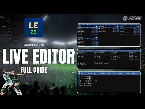 Live Editor Guide | Full Tutorial | EA Sports FC 25