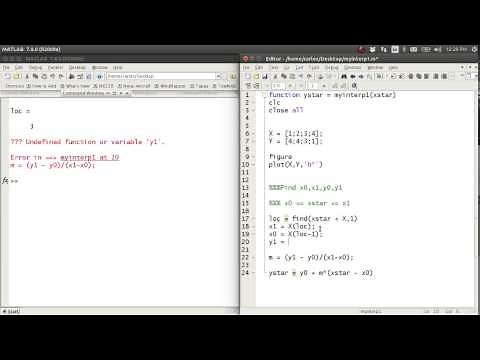 MATLAB Help - Linear Interpolation