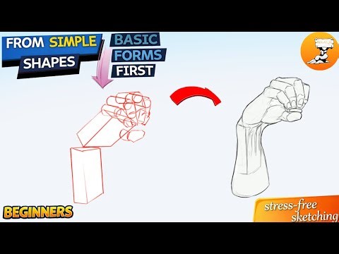 How to Sketch a Hand from Simple Forms | Beginner Drawing Tutorial