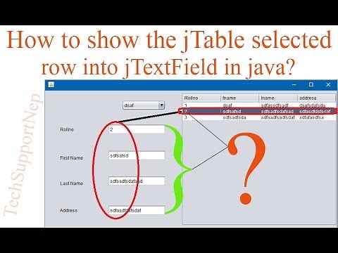 How to Show jTable Selected Row into jTextField in java?[With Source Code]