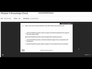 AWS Academy Data Engineering Module 4 Knowledge Check Answers