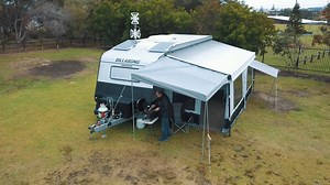 22K views · 113 reactions | Have you seen this reversible porch for your annexe? They're an easy DIY fit to either the front or rear entry and they're made in Australia. Have a look at the quality and how much more usable your awning is with Annexe Solutions! They can ship to anywhere in Australia at great low prices. For more information, call 1300 266 393, or visit annexesolutions.com.au | Caravan and Motorhome On Tour | Facebook