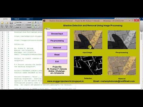 Shadow Detection and Removal using Image Processing Matlab Project Source Code