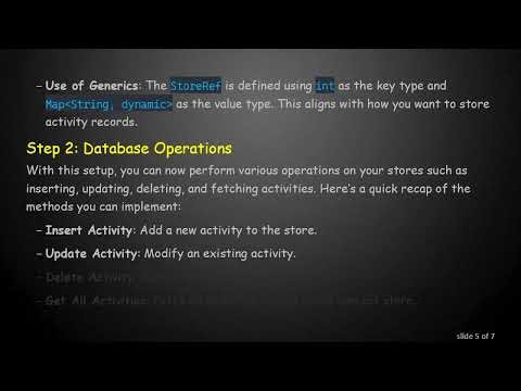 Creating and Accessing Dynamic NoSQL Stores in Flutter with Sembast