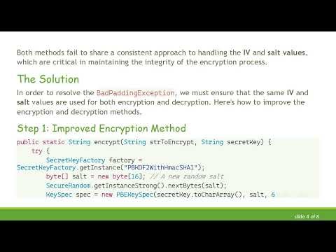 Resolving the BadPaddingException in Java AES Encryption and Decryption