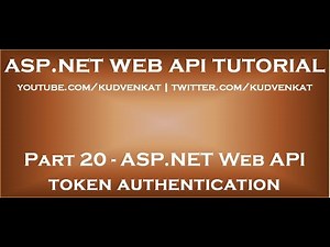 ASP NET Web API token authentication