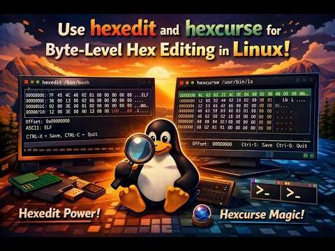Use hexedit and hexcurse for Byte Level Hex Editing in Linux!