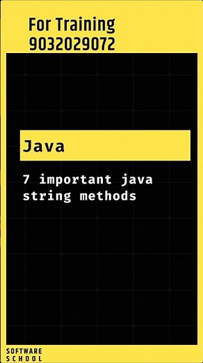 7 Important Java String Methods Explained | Core Java Tutorial for Beginners In Telugu #java #coding